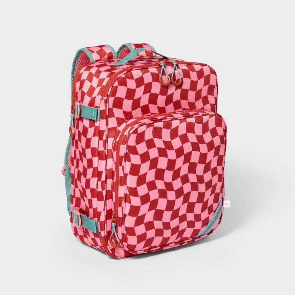 Kids' 22L Travel Backpack Pink Checkered - Cat & Jack